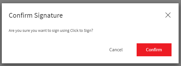 Click to Sign Confirmation