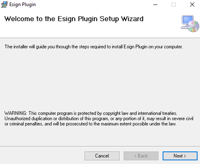 eSign Plugin Install