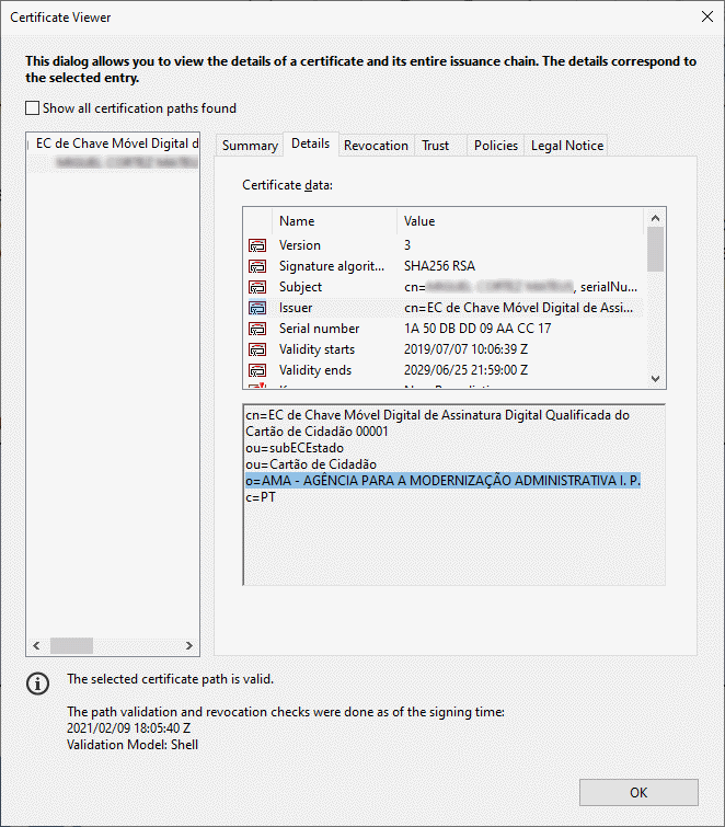 Signature Certificate