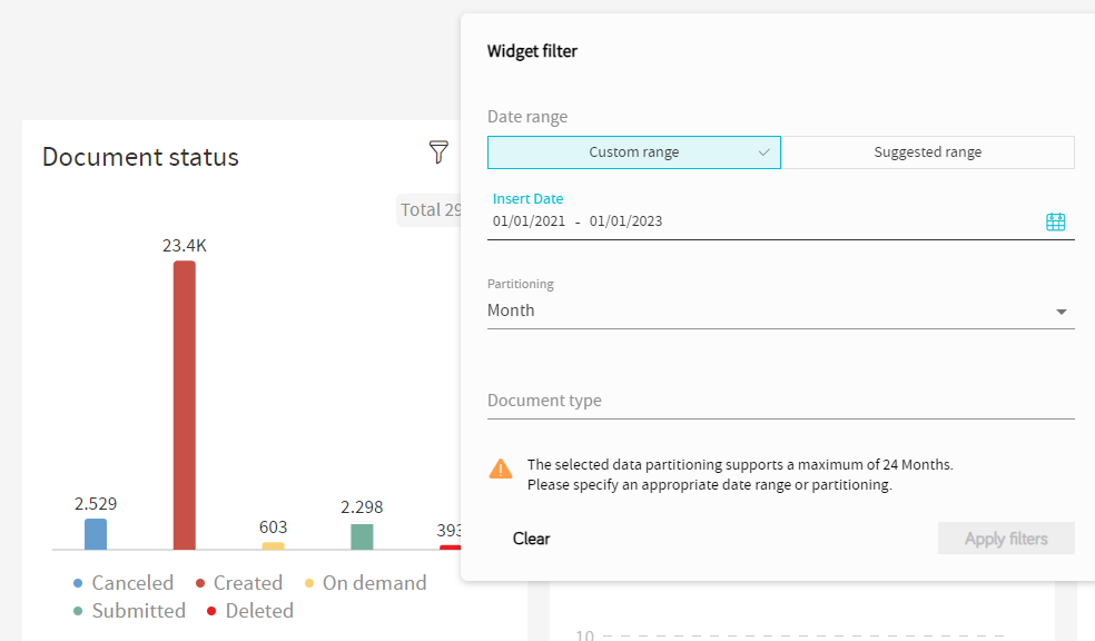 widget partitioning error message